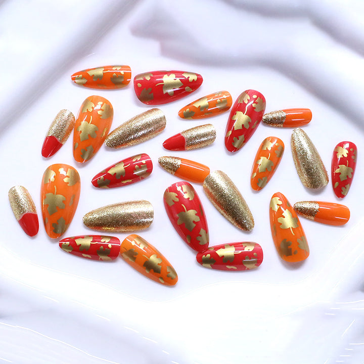 Autumn-Themed Decorative Nail Art Enhancements Kalsten