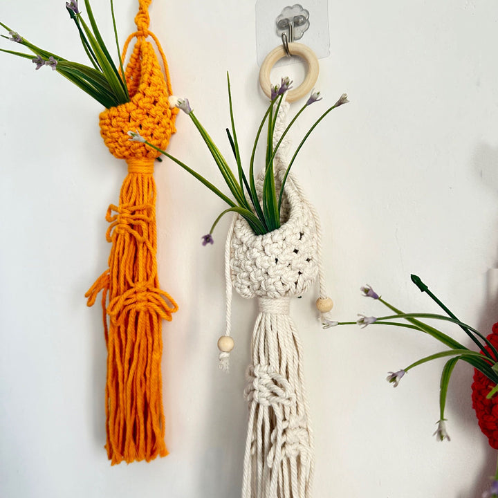 Macrame Plant Hanger with Decorative Tassels Kalsten