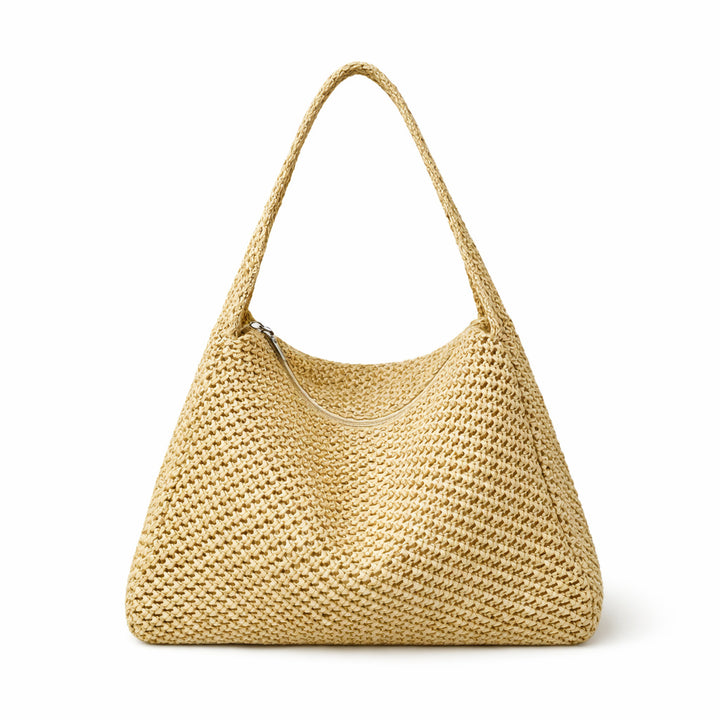 Spacious Handcrafted Knit Shoulder Bag