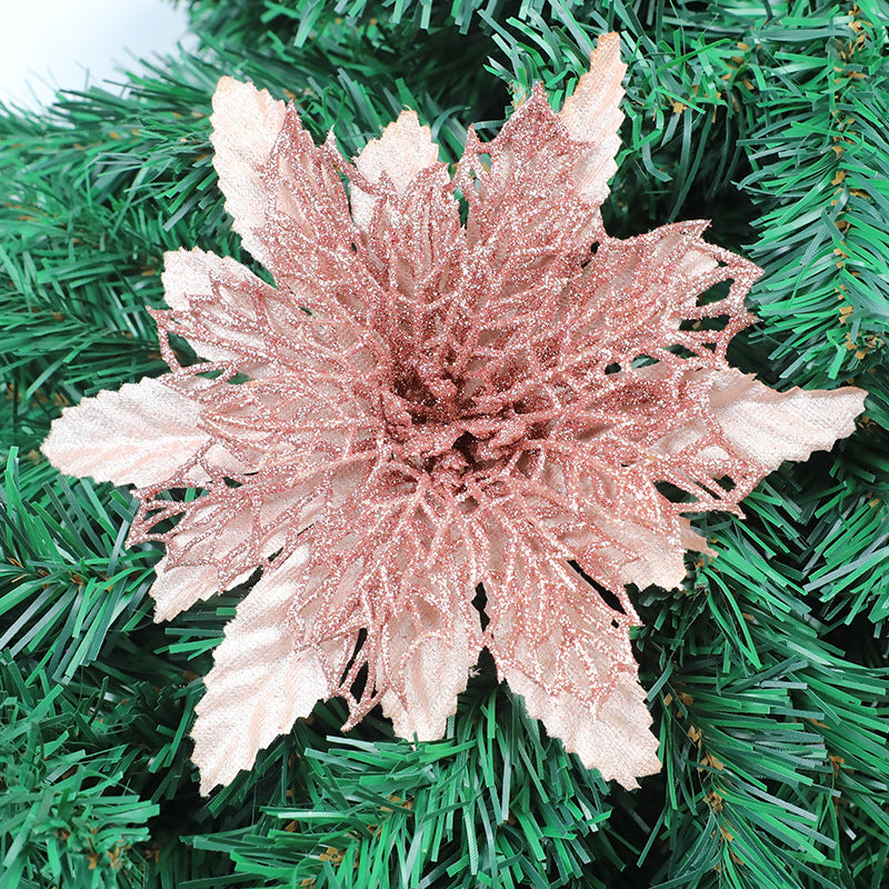 Glittering Holiday Floral Accent Ornament Kalsten