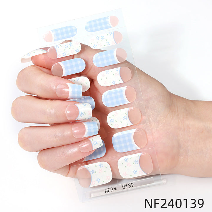 Elegant French Tip Nail Wraps