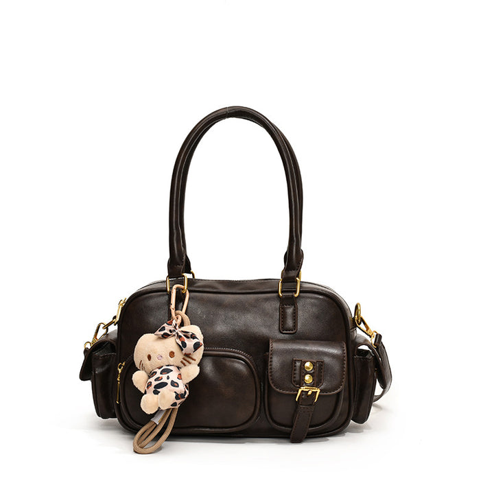 Elegant Handbag with Playful Charms and Multiple Compartments Kalsten