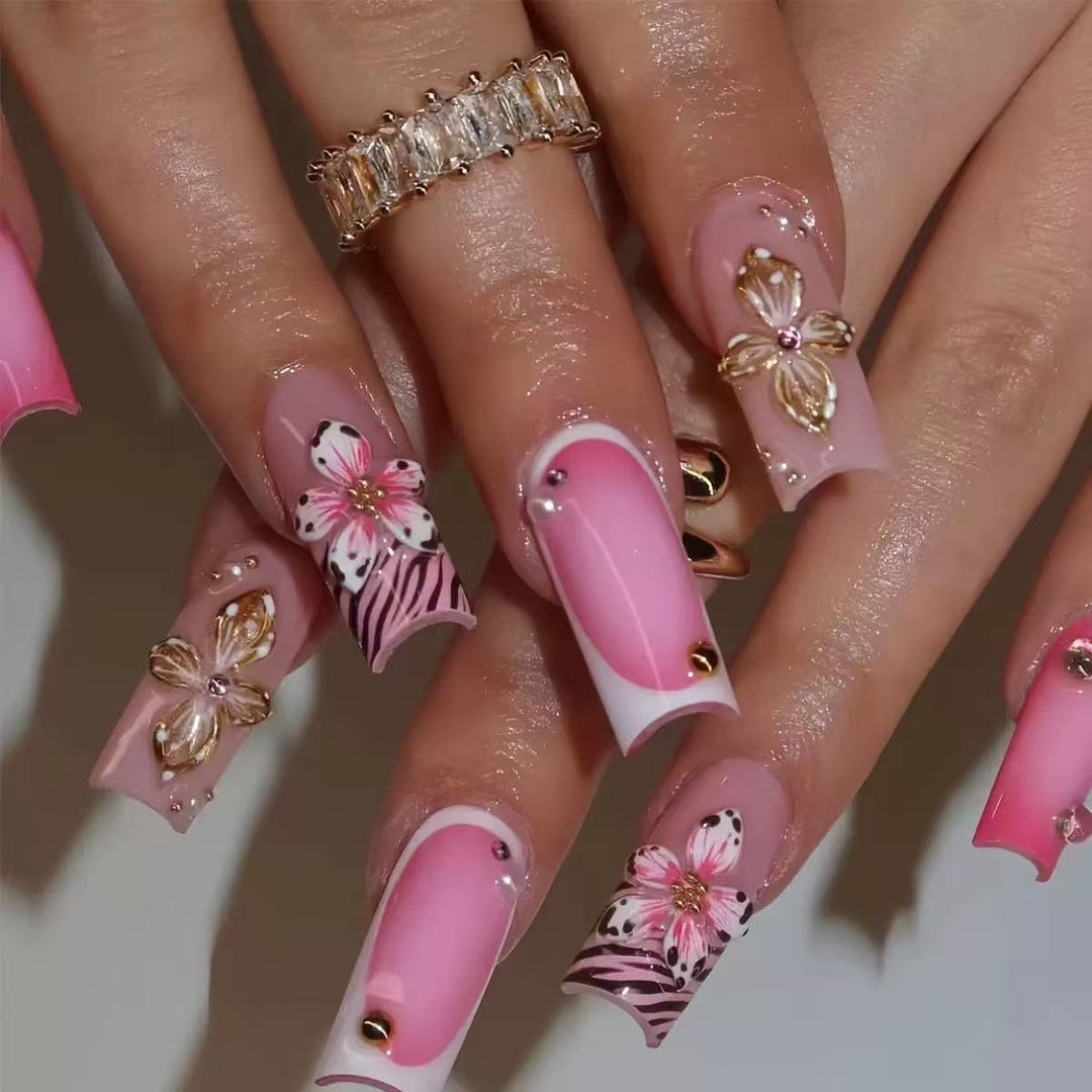 Decorative 3D Floral Nail Art Extensions Kalsten