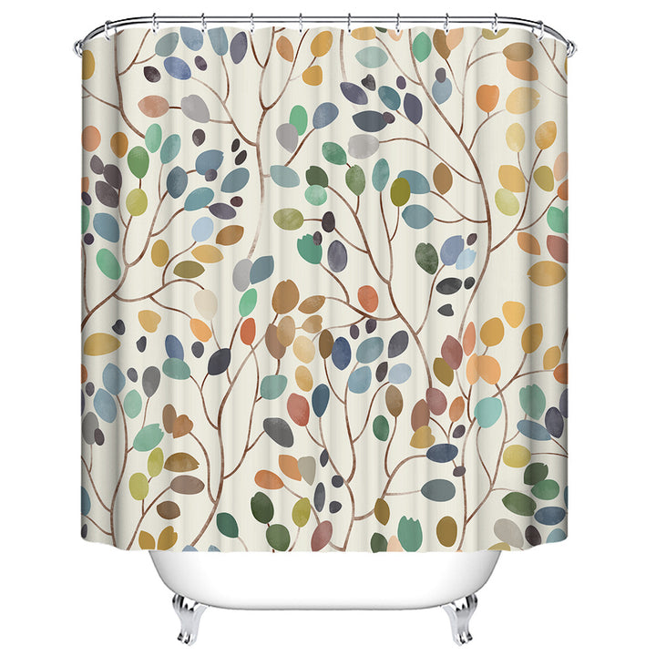 Leafy Floral Shower Curtain Kalsten