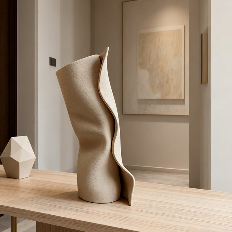 Sculptural Twist Decorative Vase