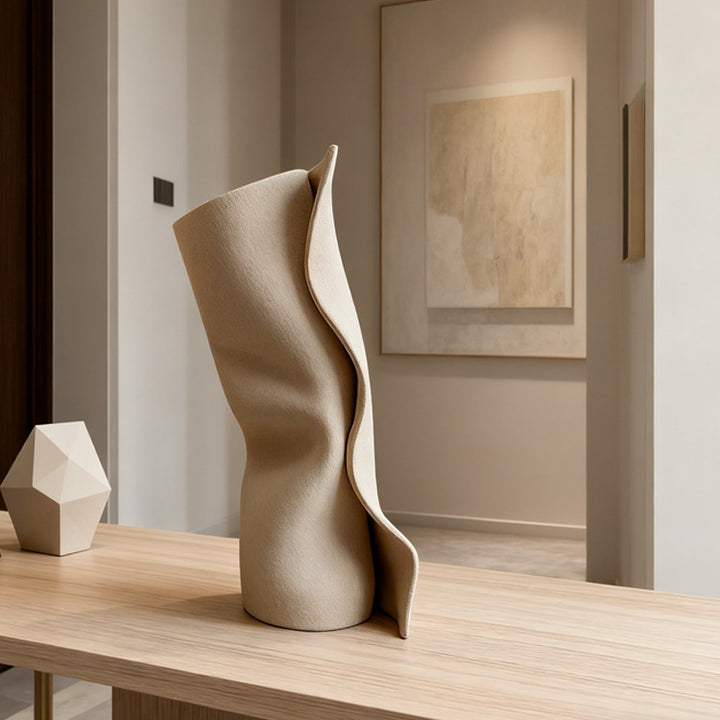 Sculptural Twist Decorative Vase