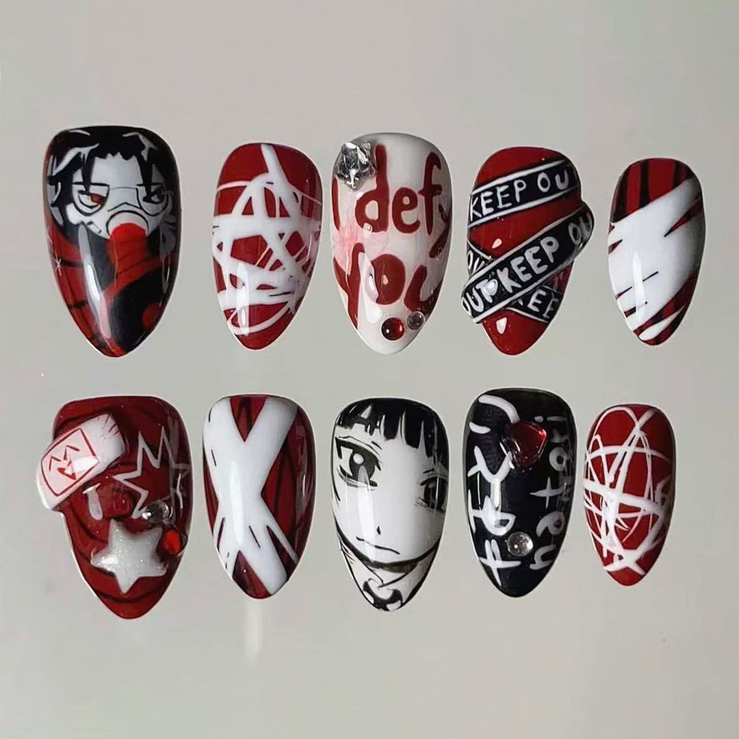 Creative Nail Art Set with Unique Graphics Kalsten