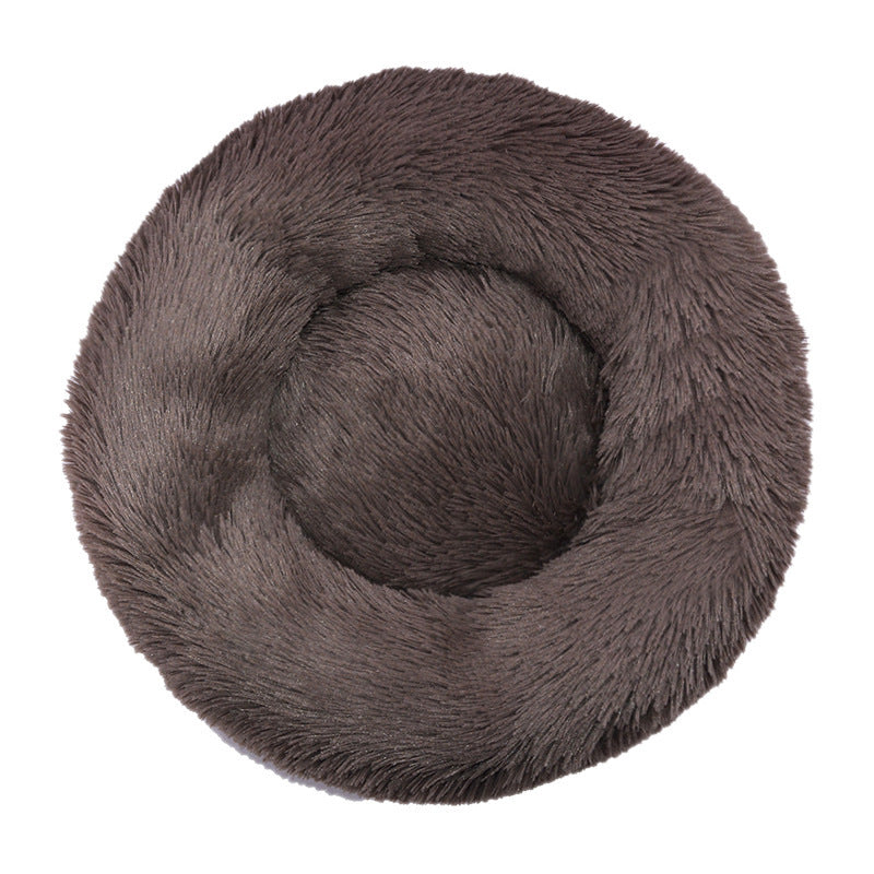 Round Plush  Nest  Dog Bed