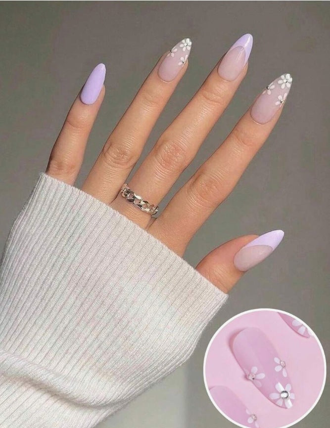 Decorative Floral Press-On Nails Kalsten