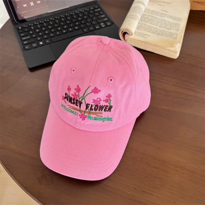 Women's Embroidered Floral Design Cap Kalsten