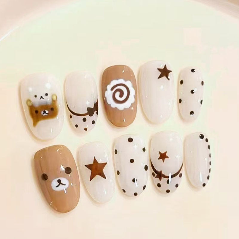 Whimsical Bunny-Themed Press-On Nail Art Set Kalsten