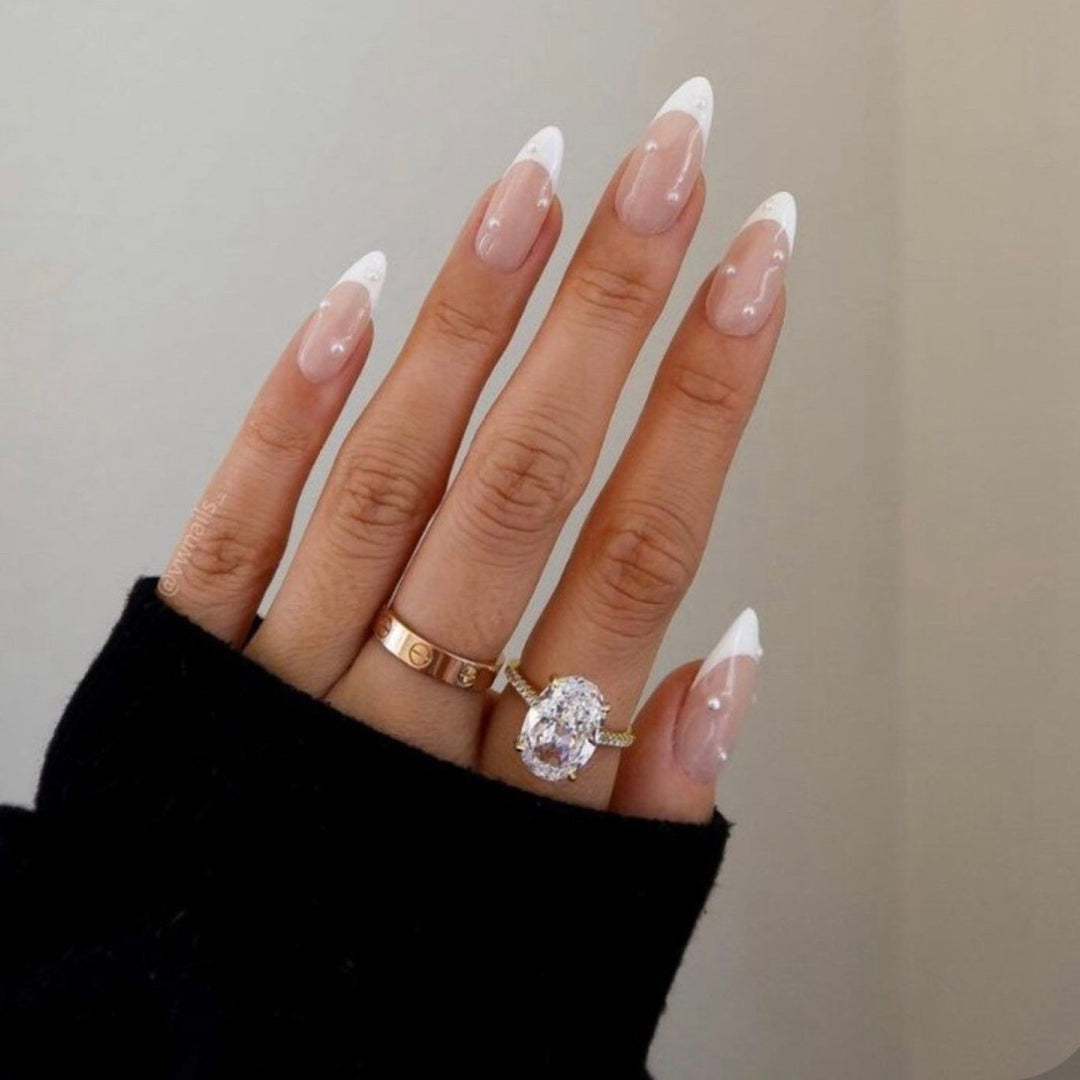 Elegant French Tip Stiletto Press-On Nails Kalsten