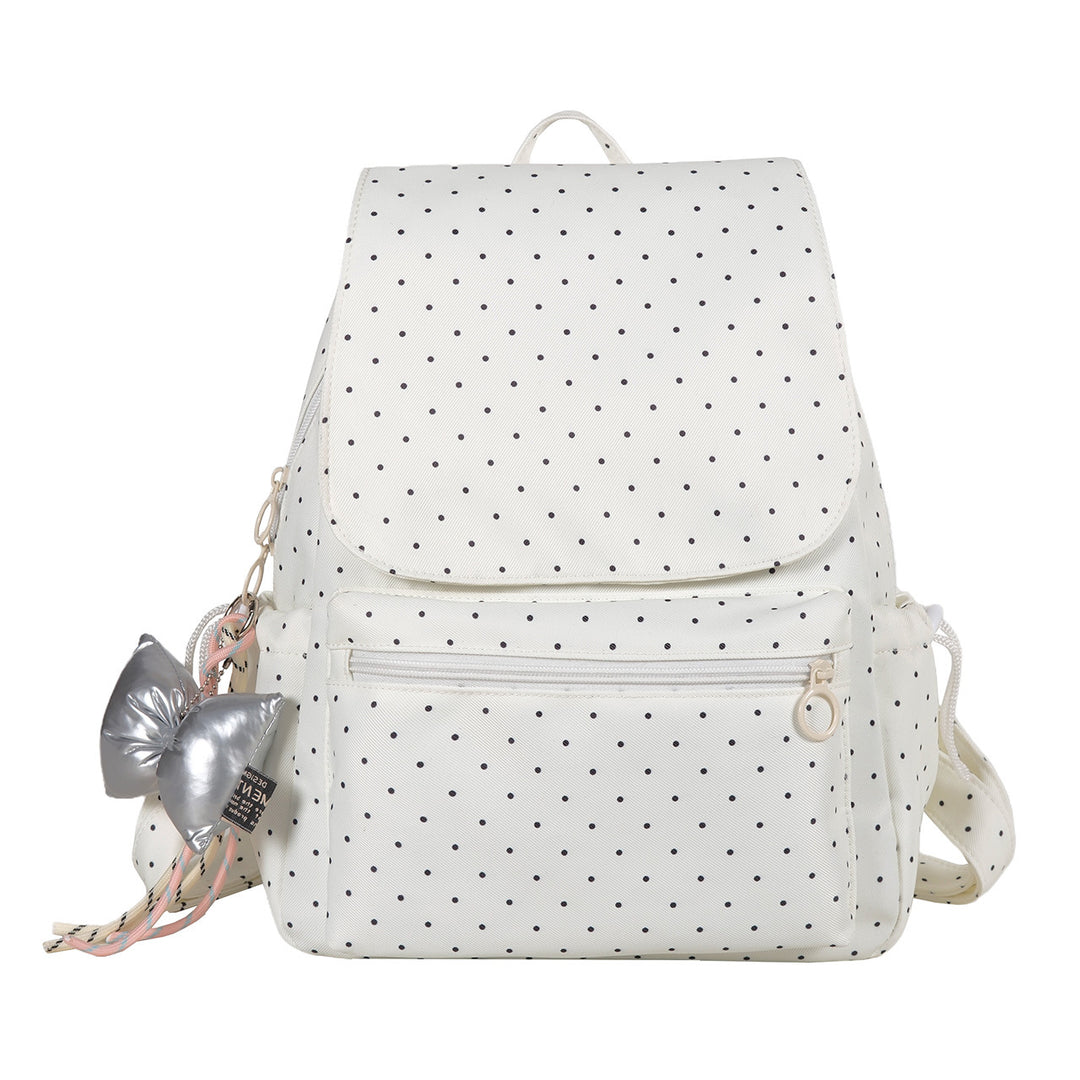 Polka Dot Patterned Backpack