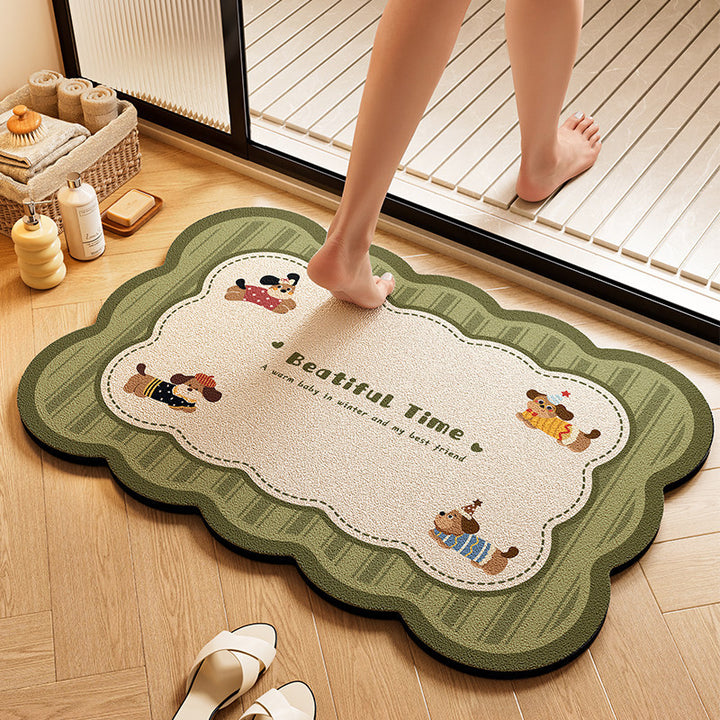 Cartoon-Themed Absorbent Bath Rug