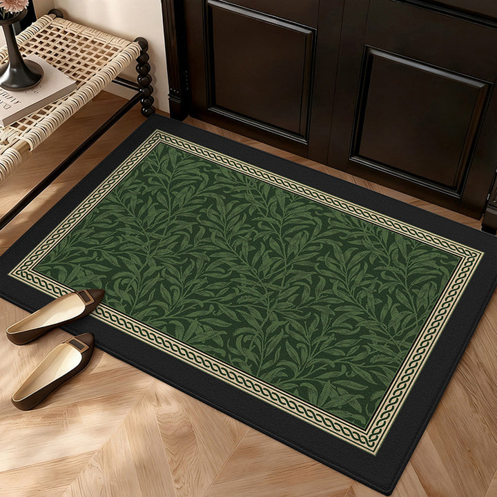 Elegant Leaf Pattern Area Rug