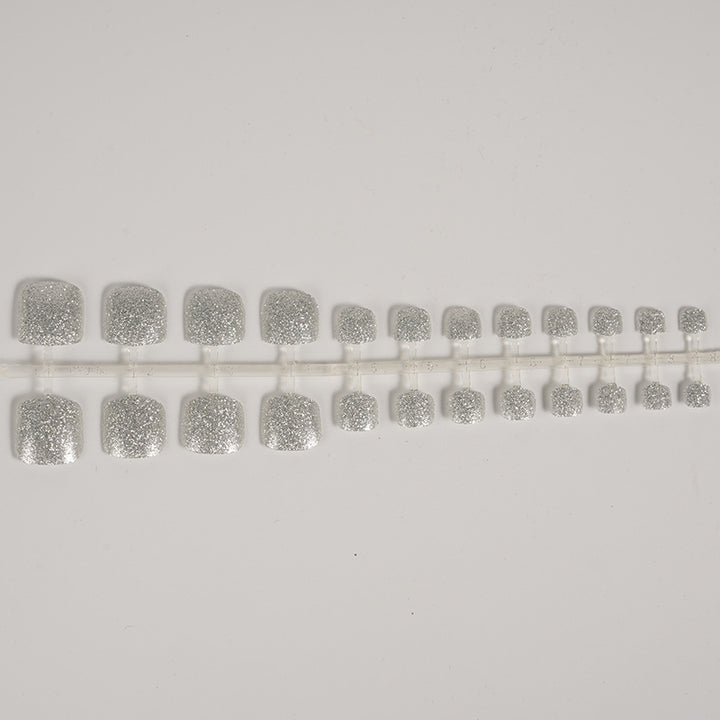 Glittery Press-On Toenail Art Kalsten