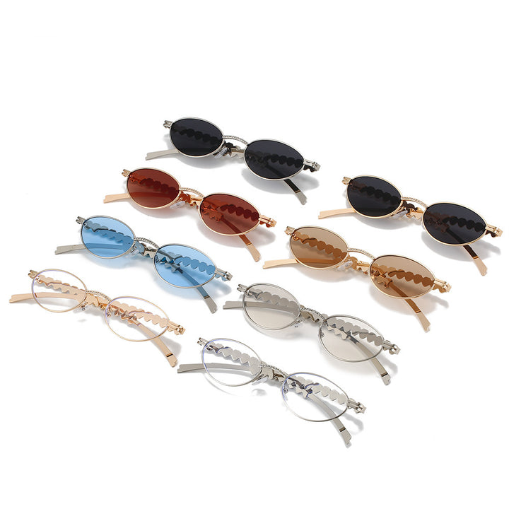 Elegant Rhinestone-Embellished Cat-Eye Glasses Kalsten