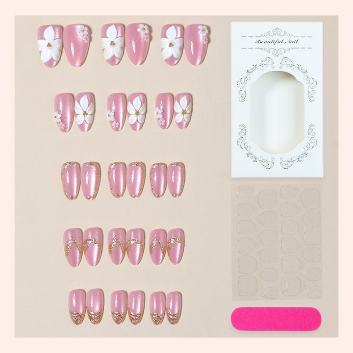 Elegant Floral Design Press-On Nail Set kalsten