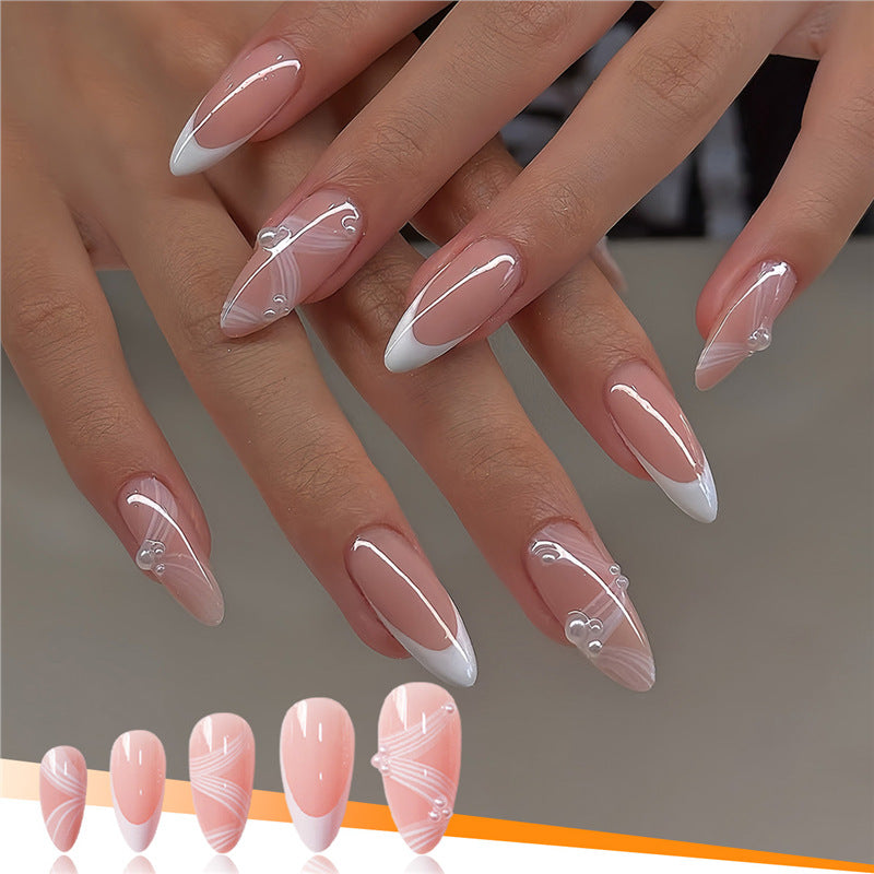 Elegant French Tip Press-On Nails Kalsten
