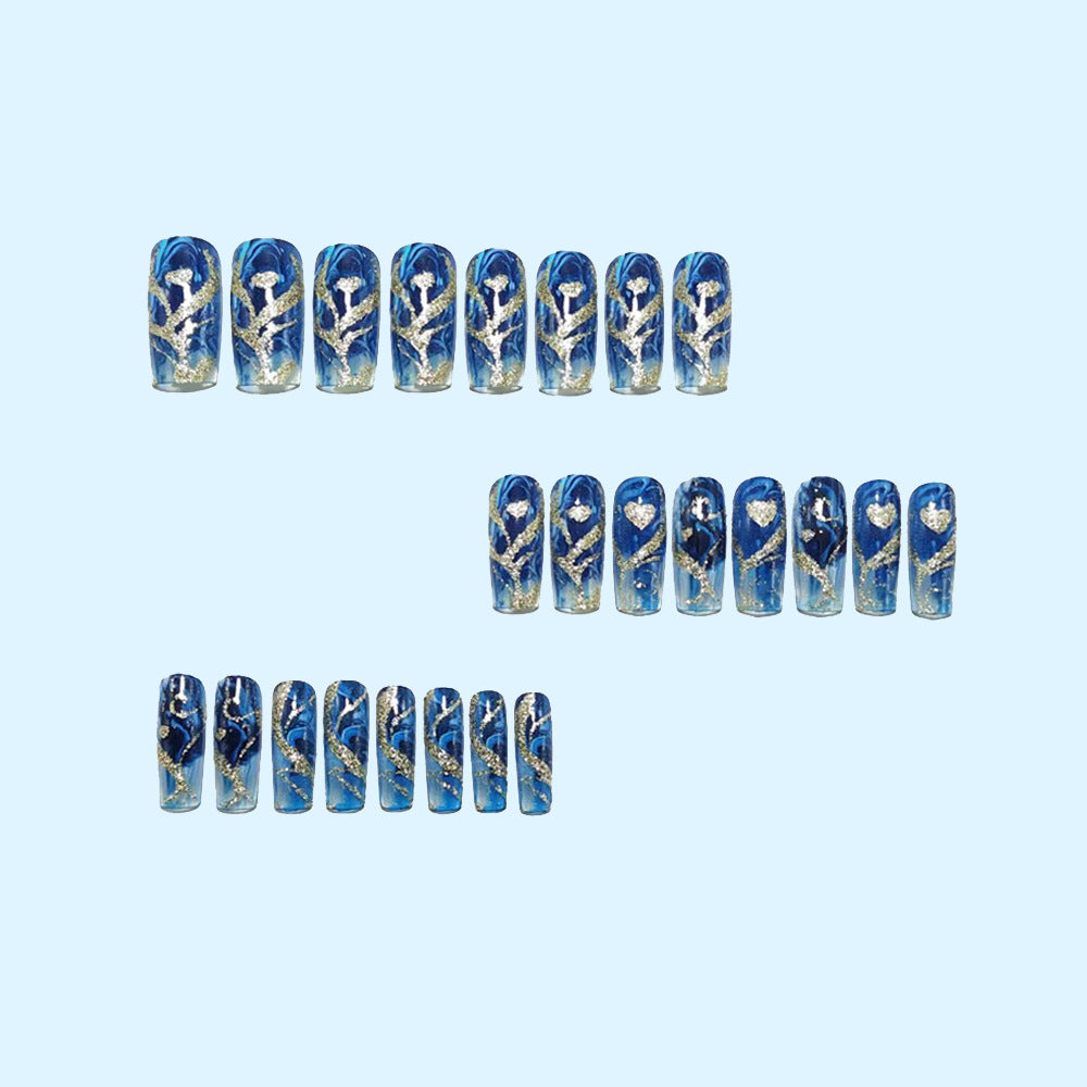 Nail set with floral designs Kalsten
