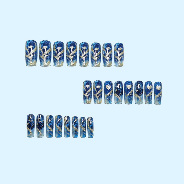 Nail set with floral designs Kalsten