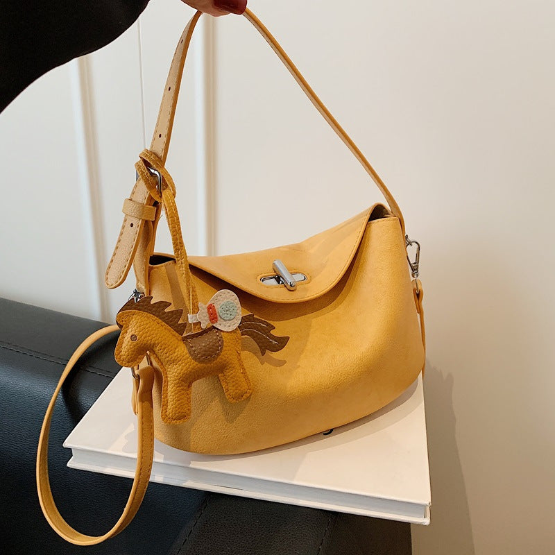 Elegant Soft-Suede Shoulder Bag Kalsten