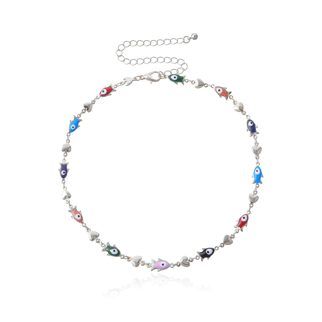 Enamel Fish Charm Necklace Kalsten