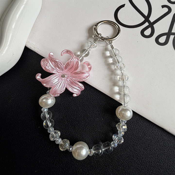 Elegant Flower-Inspired Beaded Keychain Kalsten