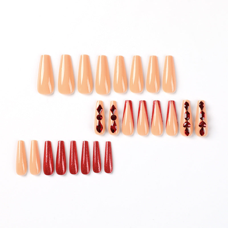 Artfully designed nail extensions with sparkling accents Kalsten
