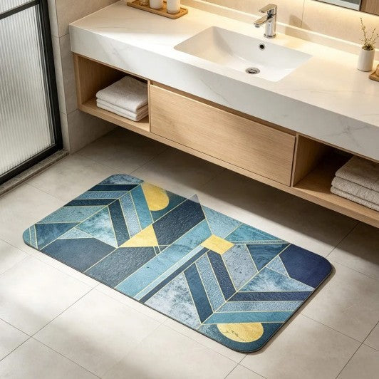 Geometric Pattern Soft Bath Mat