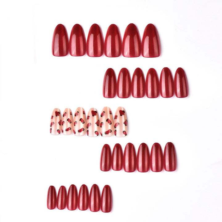 Artistic Press-On Nail Art Set with Cherry Accents Kalsten