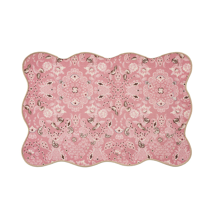 Decorative wavy table set with pomegranate and parrot motif Kalsten