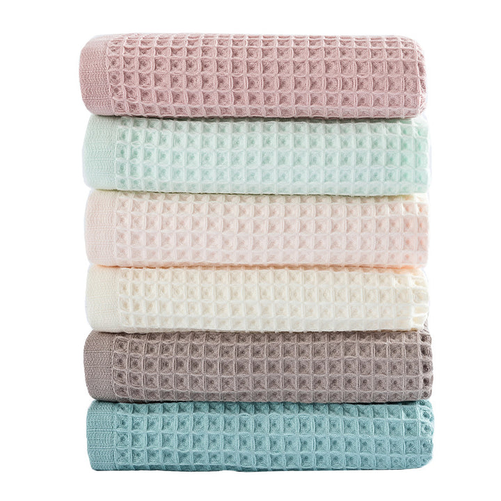 Women Waffle Fabric Bath Towel Kalsten