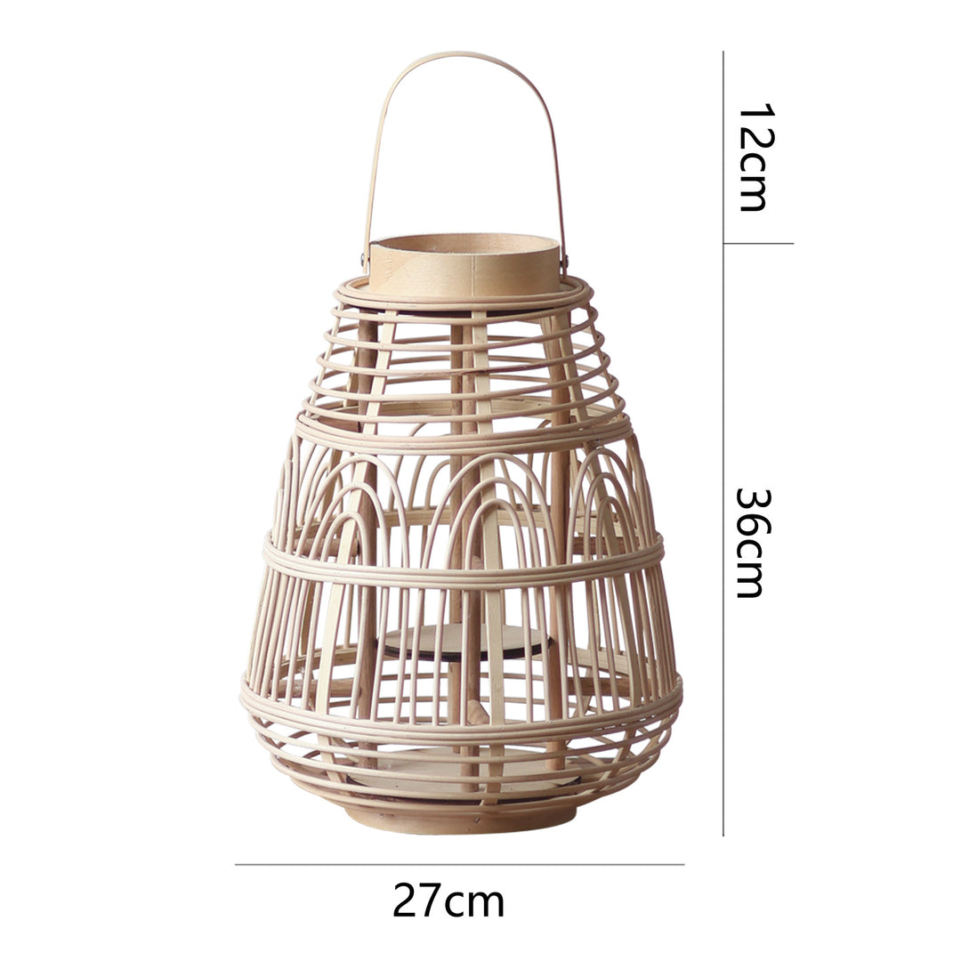 Rustic Rattan Lantern Kalsten