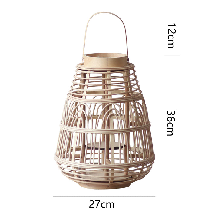 Rustic Rattan Lantern Kalsten
