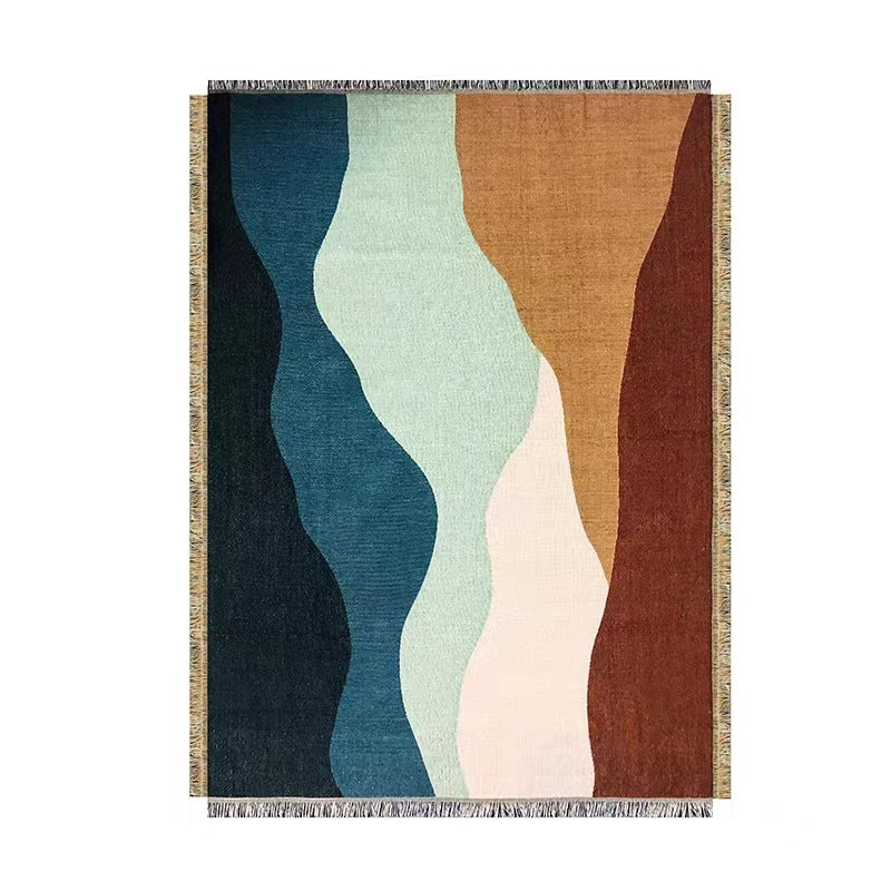 Premium Textured Fringed Throw Blanket
