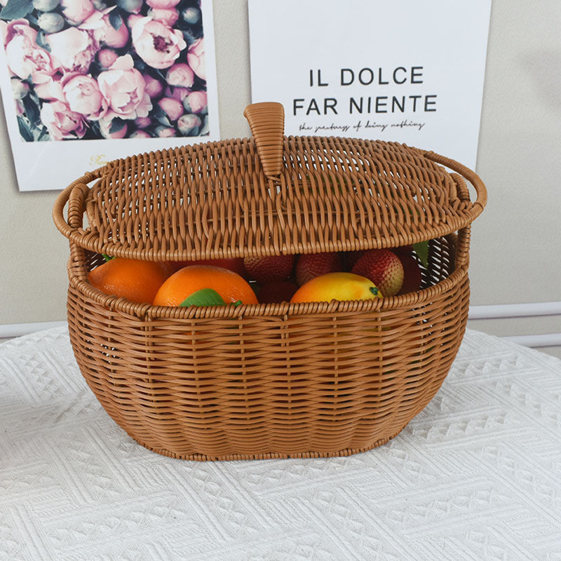 Handwoven Wicker Storage Basket Kalsten