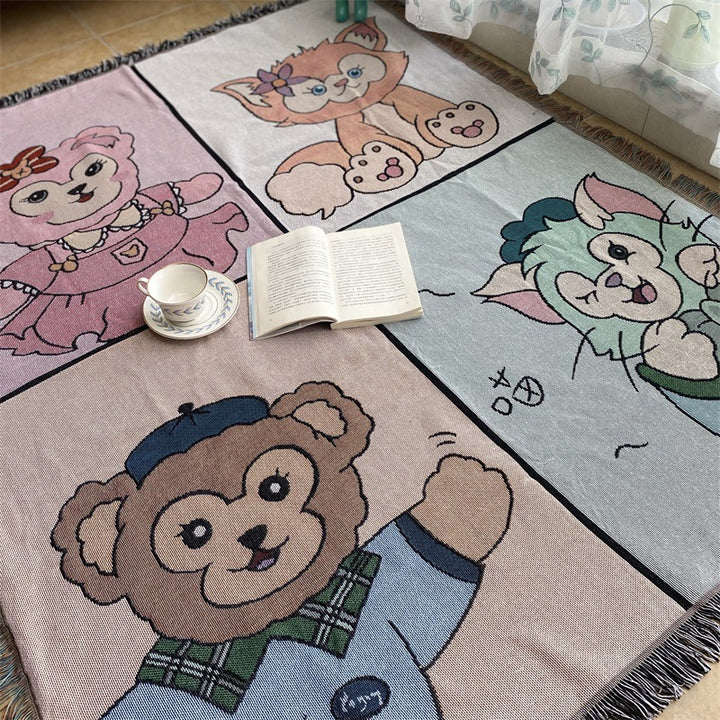 Playful Cat-Themed Throw Blanket
