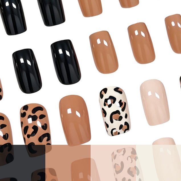 Elegant Leopard Print Acrylic Nail Art Kalsten
