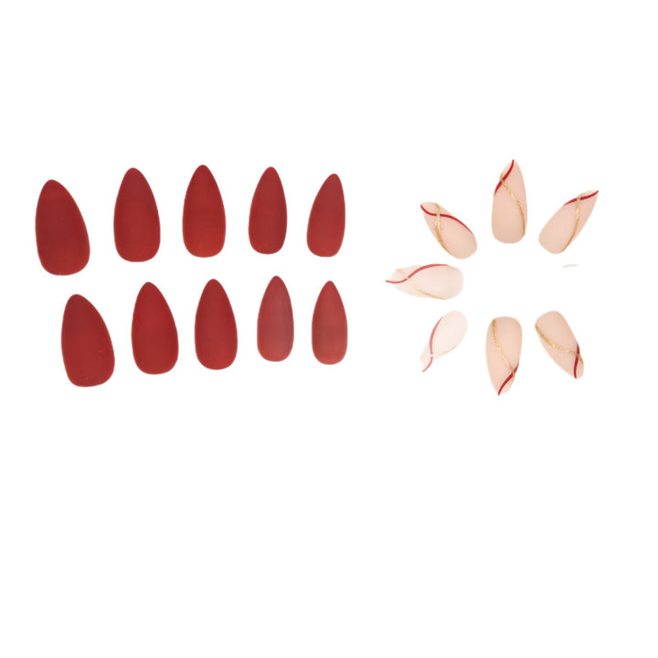 Elegant Press-On Nail Set with Stylish Textured Finish Kalsten