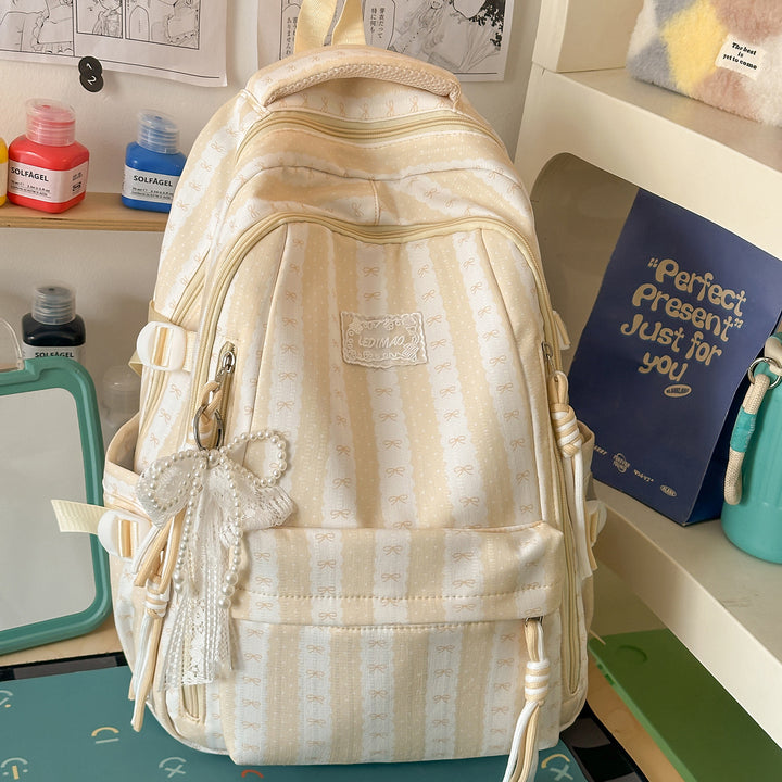 Charming Decorative Bow-Embellished Backpack Kalsten