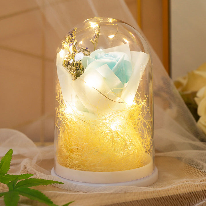 Decorative glass ball with LED lighting