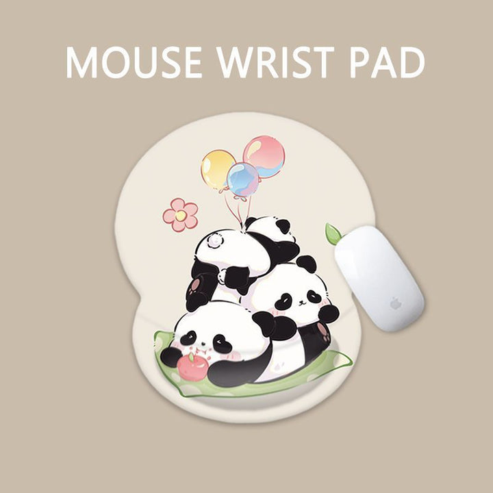 Cute Panda-Themed Gaming Mouse Wrist Pad