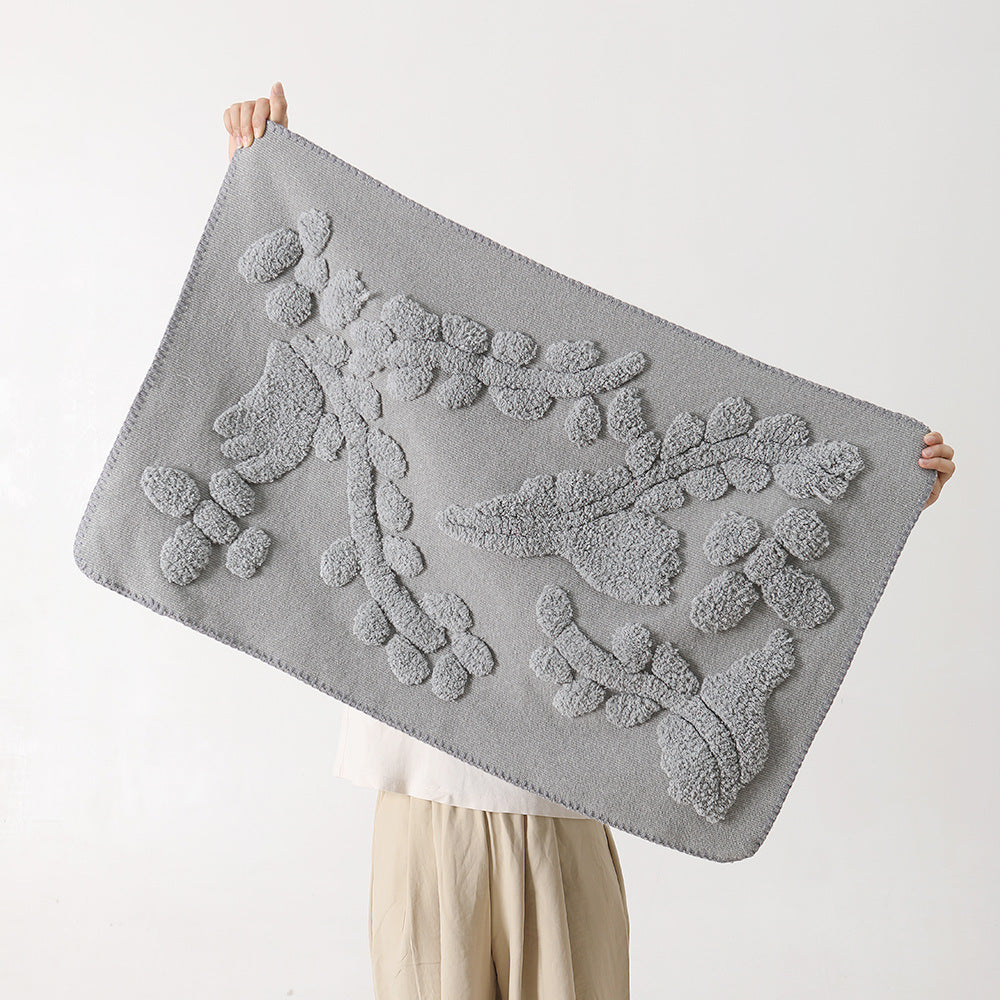 Luxurious organic cotton bath mat with relief pile structure Kalsten