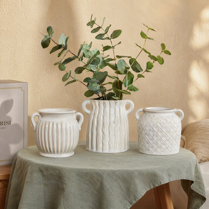 Elegant ceramic container with patterns Kalsten