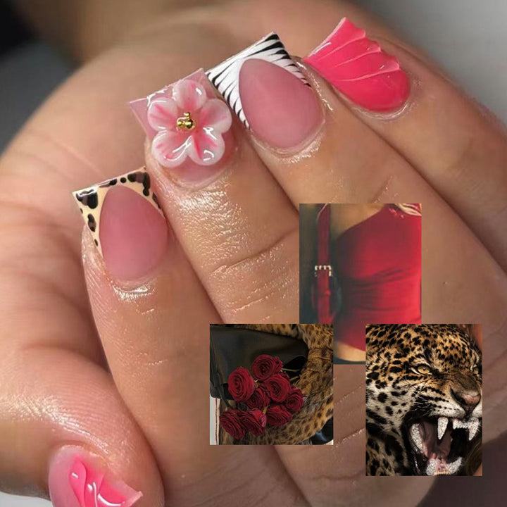 Floral Design Press-On Nail Tips Set Kalsten