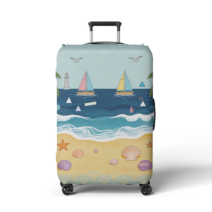 Women's suitcase cover with atmospheric landscape design Kalsten