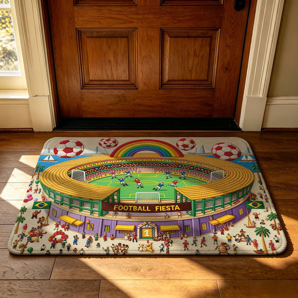 Decorative Football-Themed Area Mat