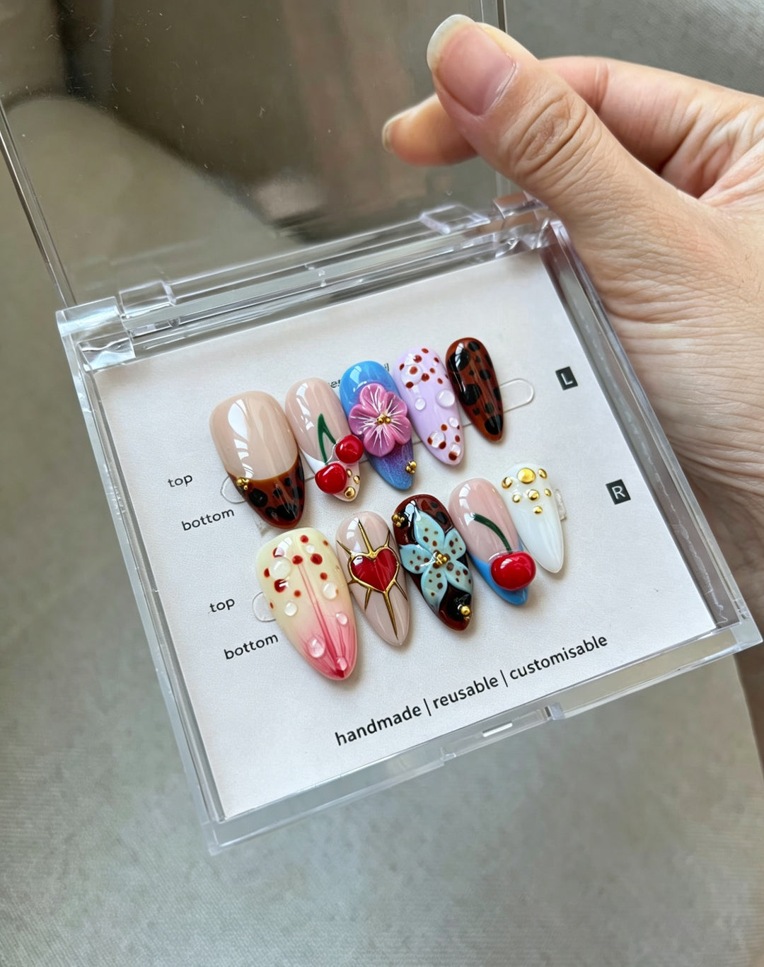 Customizable Artistic Press-On Nail Set