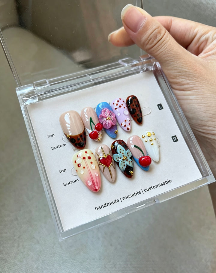 Customizable Artistic Press-On Nail Set